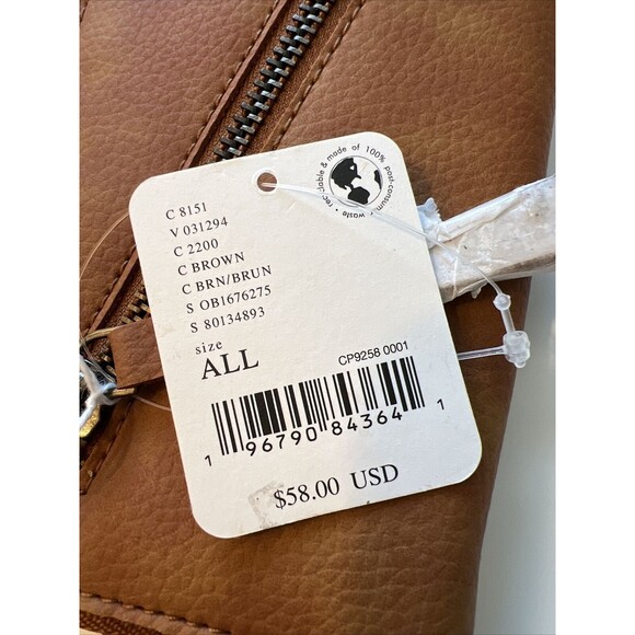 NEW Free People Brown Distressed Vegan Leather Wallet Wristlet - Picture 8 of 8